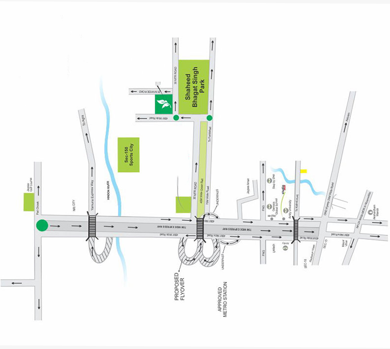 ACE Arte Sector 150 Noida Location Map